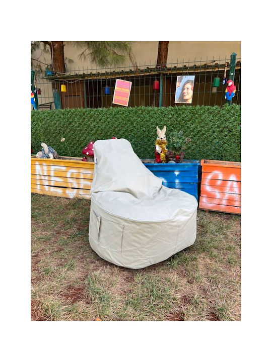 Bean Bag Chair Waterproof Beige 40x60x70cm