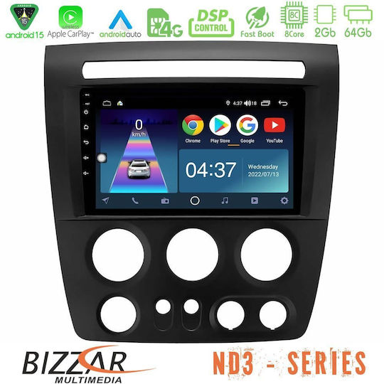 Bizzar Ηχοσύστημα Αυτοκινήτου Hummer H3 2005-2009 (Bluetooth/USB/WiFi/GPS/Apple-Carplay/Android-Auto) με Οθόνη Αφής 9"