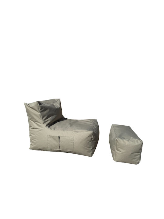 SteweHome Sitzsack Birne Wasserdicht Beige 75x65x70cm