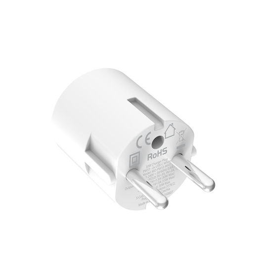 Mobile Origin Charger Without Cable GaN with 2 USB-C Ports 30W Power Delivery White (PW33)