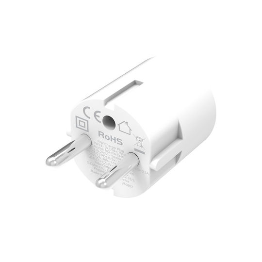 Mobile Origin Charger Without Cable GaN with 2 USB-C Ports 30W Power Delivery White (PW33)