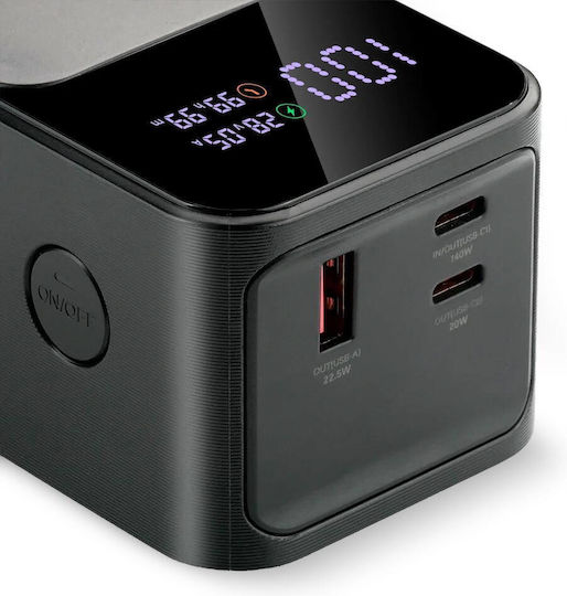 everActive EB-27Q Power Bank 27000mAh 162.5W mit USB-A Ausgangsanschluss und 2 USB-C Ausgangsanschlüsse Power Delivery / Schnellladung / PPS Schwarz