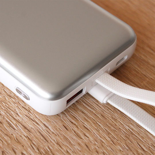 Blue Eagle BE-PBW-08 Power Bank 10000mAh 15W with USB-A Port and USB-C Port Silver