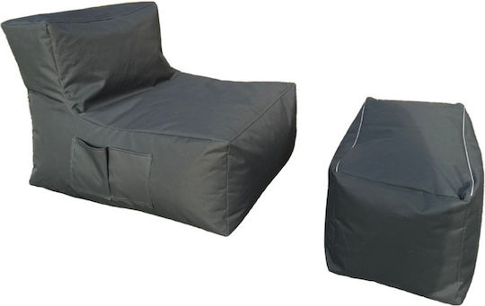 Bean Bag Pear Waterproof Gray 75x65x70cm