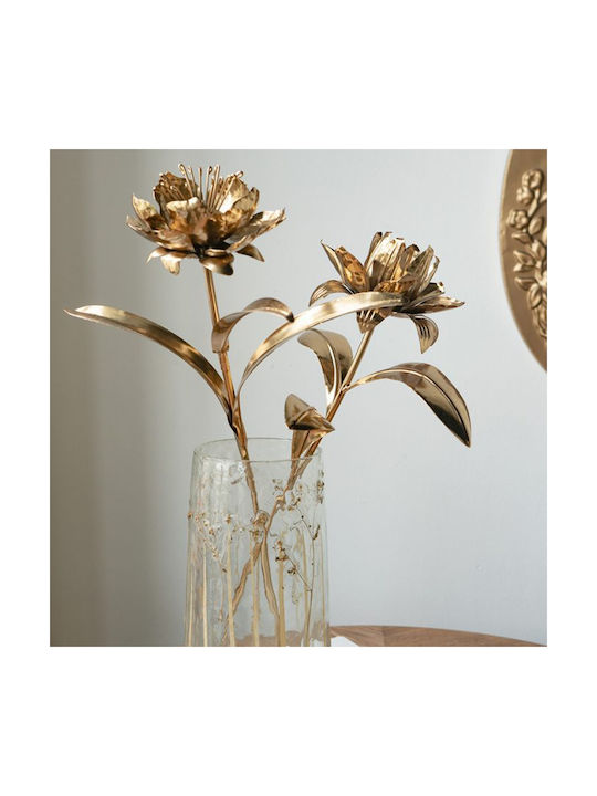 Artekko Solis Gold Metallic Flower 20x15x50 Cm