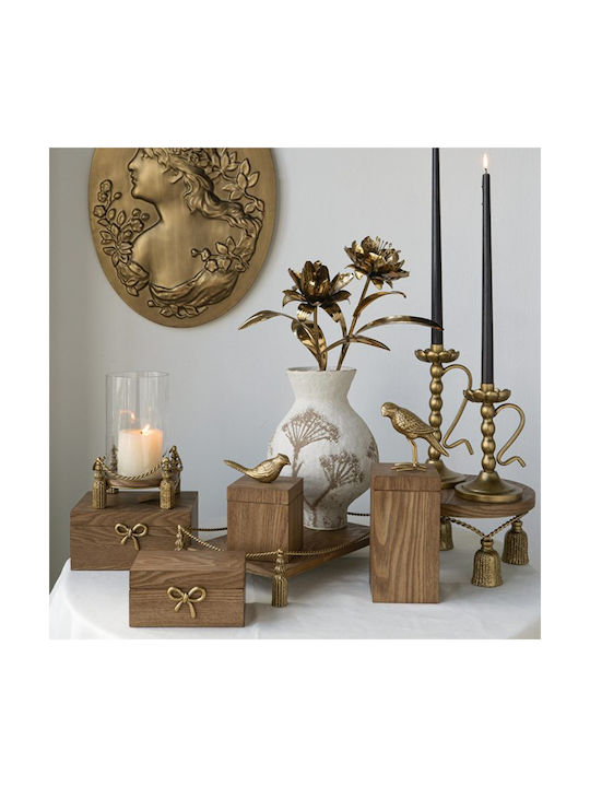 Artekko Solis Gold Metallic Flower 20x15x50 Cm