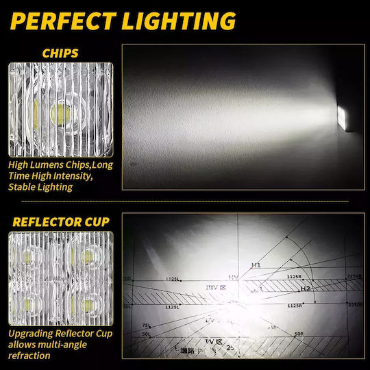 Τετράγωνος Led Προβολέας 12-60v 10w 4327 1τμχ