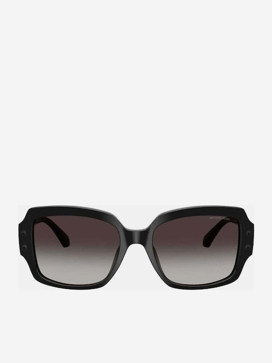 Michael Kors Mk2233b4004e2 Women's Sunglasses with Black Horn-Rimmed Frame and Black Lens