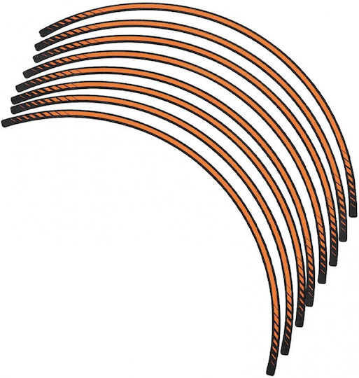 Puig Dekorativer Radaufkleber Premium Orange 8431t