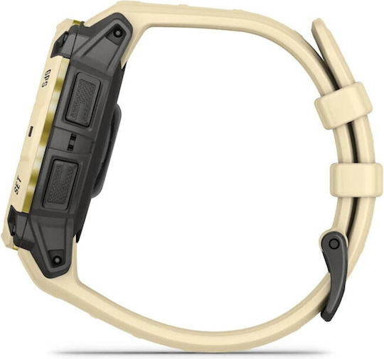 Garmin Instinct 3 AMOLED Aluminium 45mm Αδιάβροχο Smartwatch με Παλμογράφο (Citrine with Citrine Band)