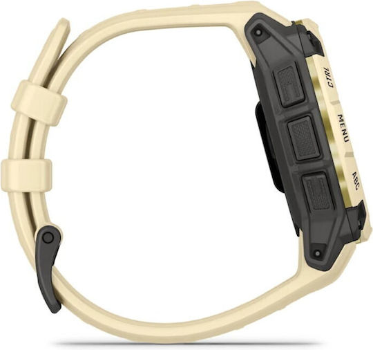 Garmin Instinct 3 AMOLED Aluminium 45mm Αδιάβροχο Smartwatch με Παλμογράφο (Citrine with Citrine Band)