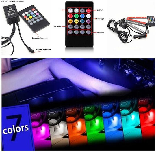 Interior Decorative Car Lighting System 12V RGB