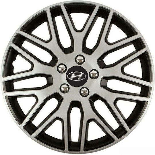 Versaco Set Capace De Roți Auto Dakar Nc Compatibilitate Hyundai 4 Bucăți 14 Argintii