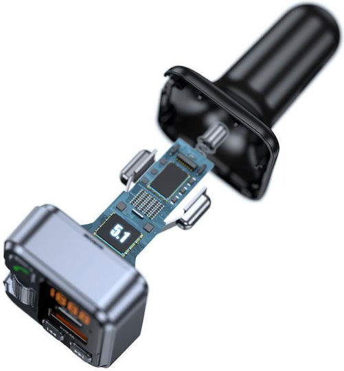 Blavec Car FM Transmitter with Bluetooth USB Type-C AUX