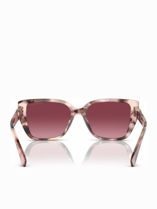 Michael Kors Acadia Woman Sunglasses with Brown Tartaruga Horn-Rimmed Frame and Purple Gradient Lens