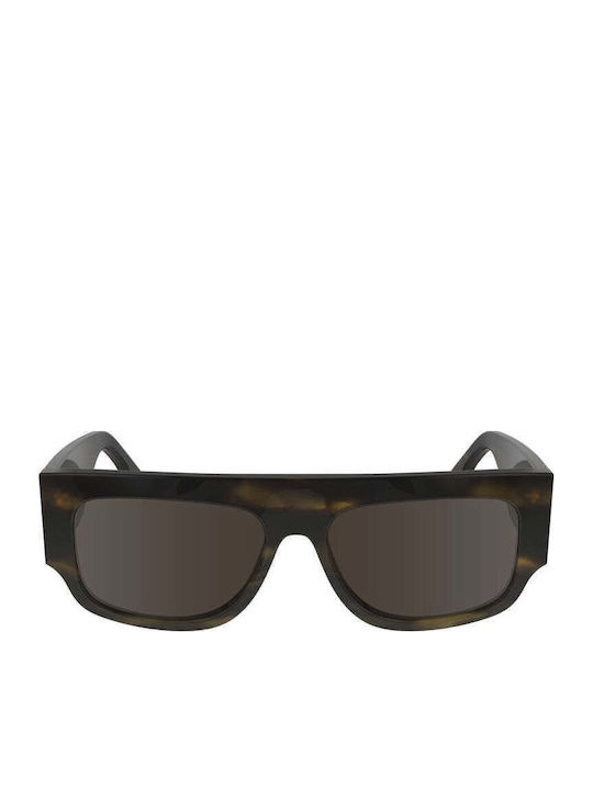 Victoria Beckham Damen Sonnenbrille mit Braun Kunststoff Gestell und Braun Linse