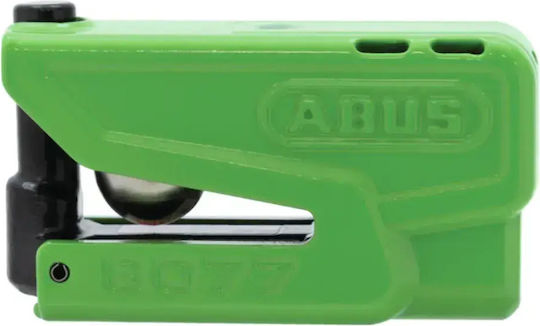 Abus Detecto 8077 2.0 Motorcycle Disc Brake Lock with Alarm Green Colour