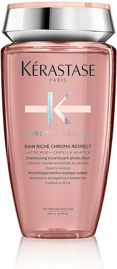 Kérastase Chroma Absolu Bain Riche Chroma Respect Σαμπουάν Αναδόμησης/Θρέψης & Λείανσης για Βαμμένα Μαλλιά 250ml