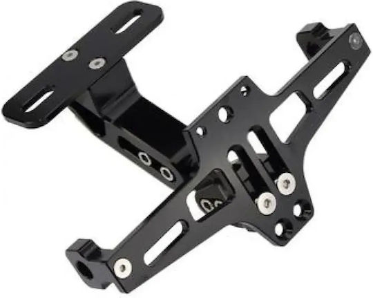 Foldable Motorcycle License Plate Holder for Folding License Plate Holder Universal DX-60 Blue