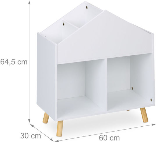 Relaxdays White Fabric Toy Organizer 64.5x60x30cm