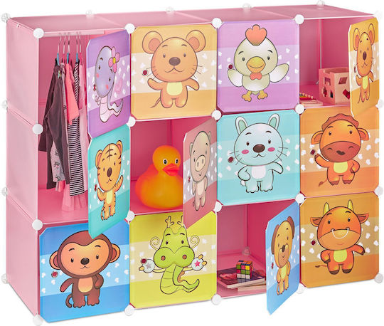 Relaxdays Sistem De Depozitare Jucării Din Plastic Multicolor 145x110.5x46.5cm