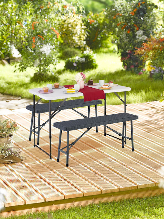 Bancă De Exterior Din Plastic 102x25x102cm
