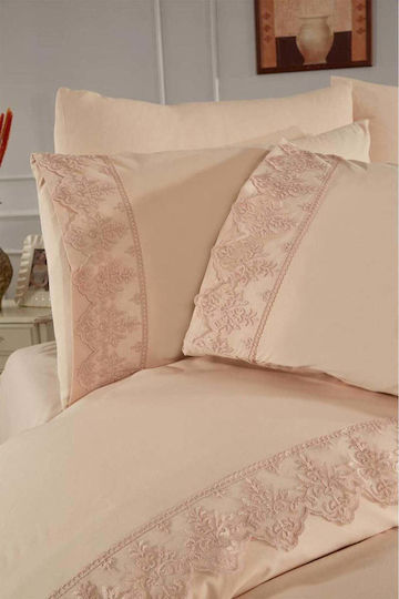 SteweHome Σετ Διπλή 200x220cm Καφέ SteweHome Σετ Διπλή 200x220cm Καφέ