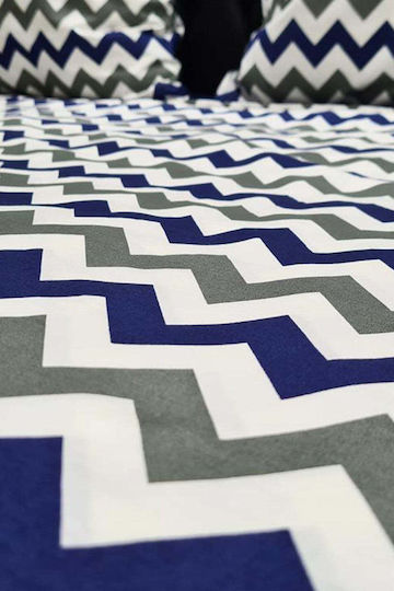 SteweHome Duvet Cover Set 200x220cm Double With 2 Pillowcases Dark Blue