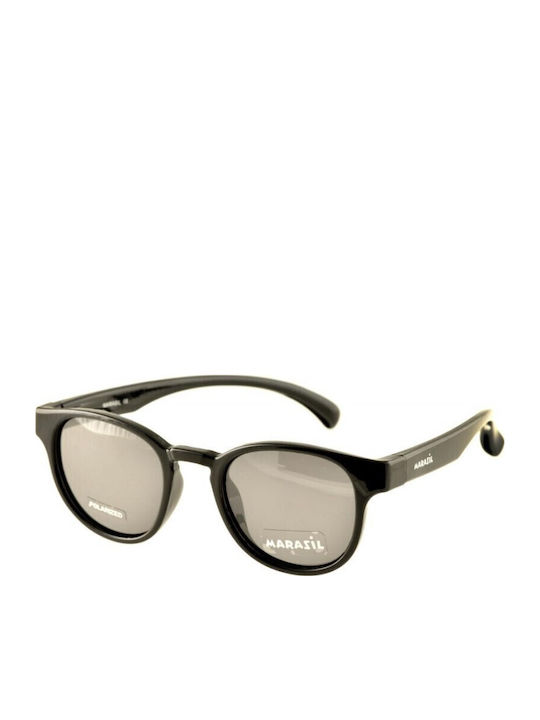 Marasil Oval Baby Sunglasses with Polarized Lenses Black for 1-4 Years