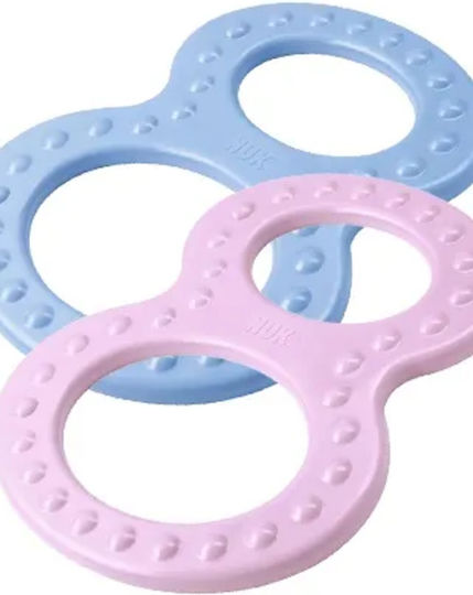 Nuk Teething Ring Made of Plastic for 0 m+ Blue-Pink 2 Pieces