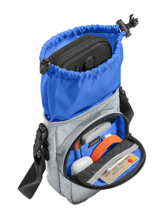 Herren Schulter / Crossbody Tasche Grau