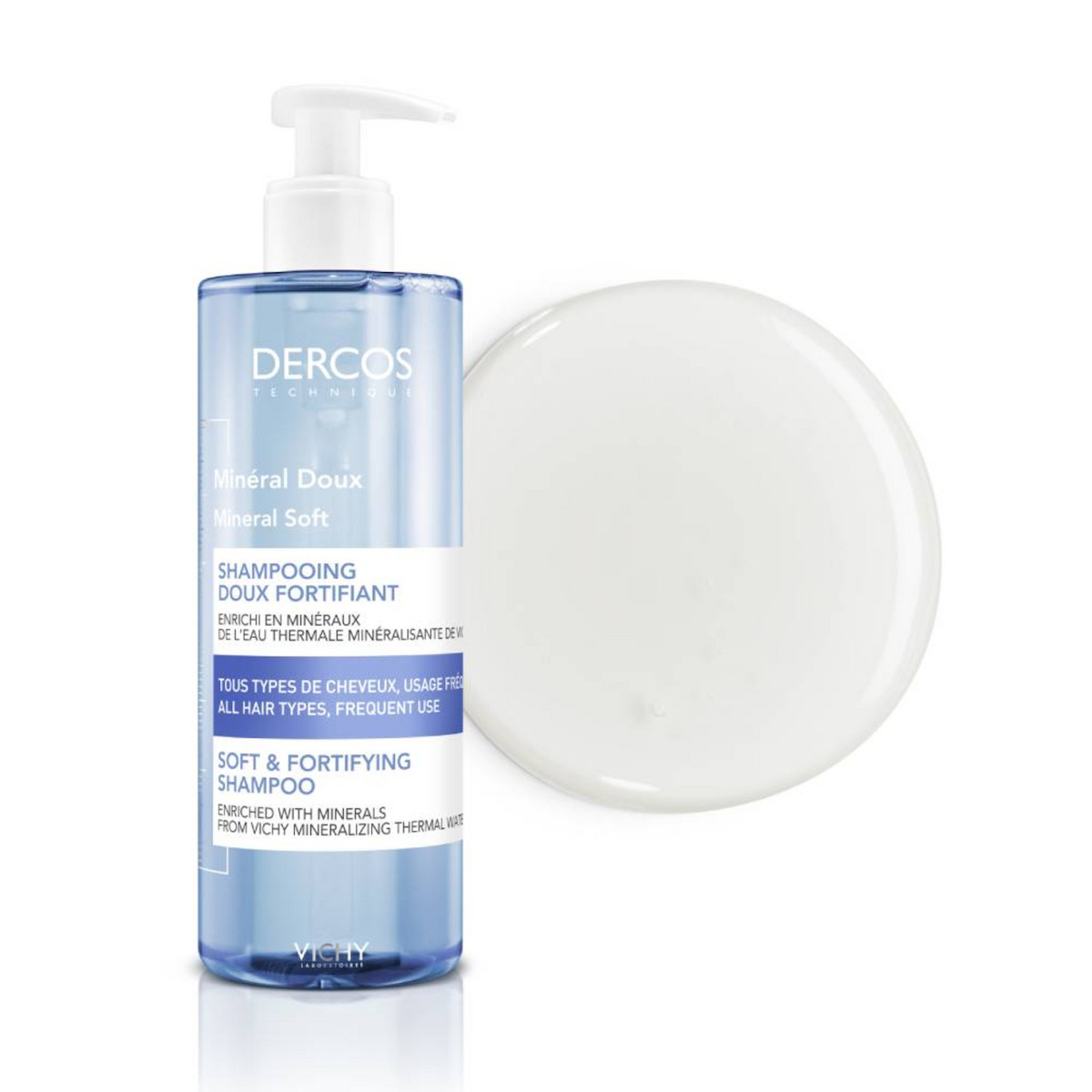 Vichy Dercos Mineral Soft Σαμπουάν για το Ευαίσθητο Τριχωτό για Όλους τους Τύπους Μαλλιών 400ml