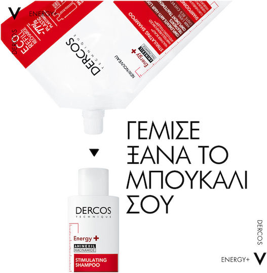 Vichy Dercos Energy+ Refill Shampoos against Hair Loss for All Hair Types 500ml