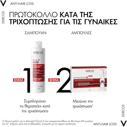Vichy Dercos Energising Шампоан Против Косопад За Всички Типове Коса 400ml