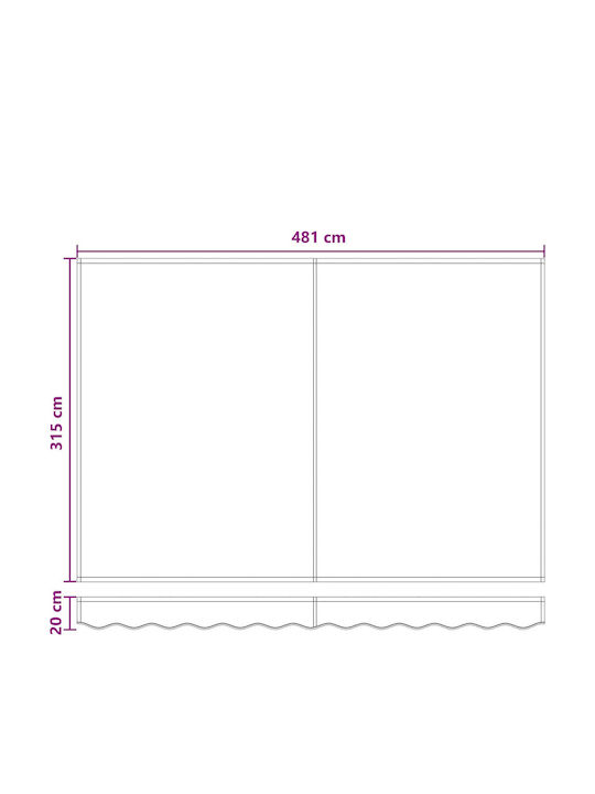 vidaXL Τέντα Βεράντας Καφέ 5x3m