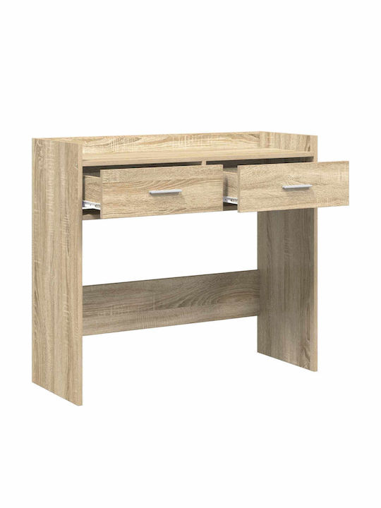 Wooden Console Table Sonoma Oak L90xW35xH80cm