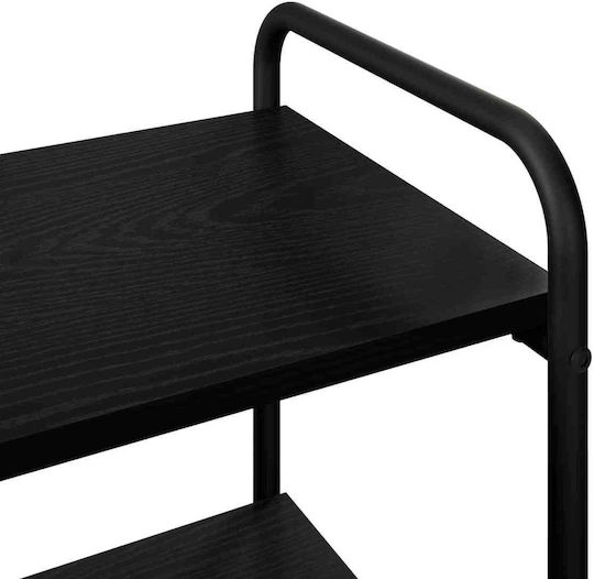 Κονσόλα από Ξύλο & Μέταλλο Μαύρη Δρυς Μ80xΠ35xΥ75εκ.