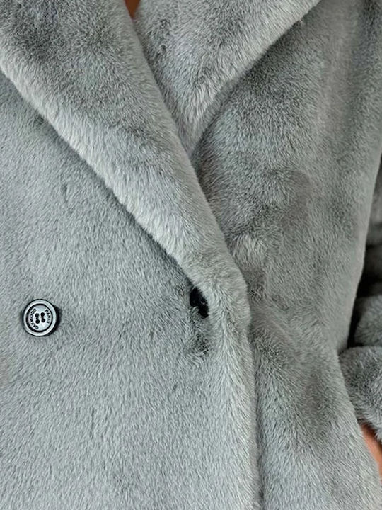 Long Women's Fur Gray