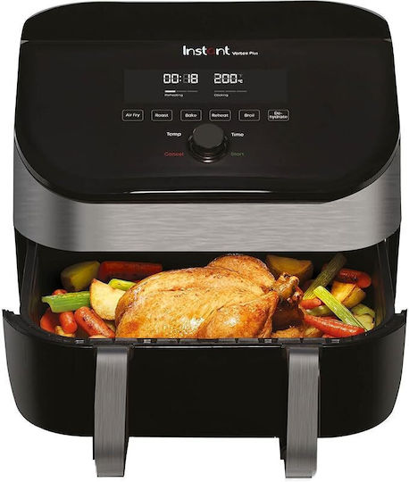 Instant Pot Instant Vortex Plus Clearcook Versazone Air Fryer με Wi-Fi & Διπλό Αποσπώμενο Κάδο 8.5lt Γκρι