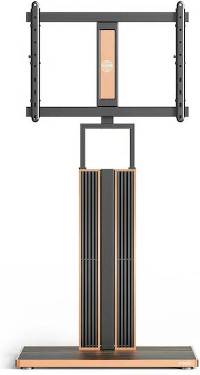 Fitueyes Cantor Ft78 Black Floor TV Stand 43"-78" Adjustable Height & Tilt