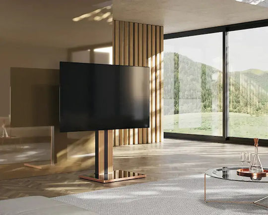 Fitueyes Cantor Ft78 Light Oak Επιδαπέδια Βάση Τηλεόρασης 43"-78" Ρυθμιζόμενο Ύψος & Κλίση