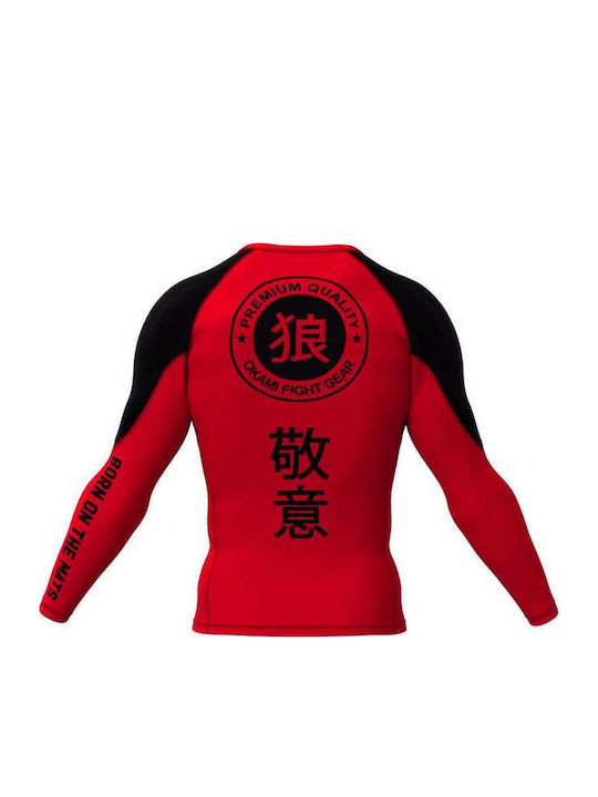 Okami Ανδρική Μακρυμάνικη Μπλούζα ORS146 για Jiu-Jitsu / MMA / Kickboxing Κόκκινη Okami Ανδρική Μακρυμάνικη Μπλούζα ORS146 για Jiu-Jitsu / MMA / Kickboxing Κόκκινη