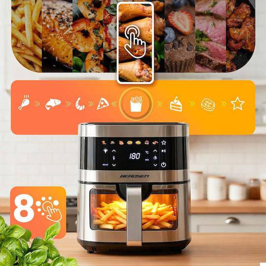Berdsen Air Fryer 4lt Ασημί BD-656