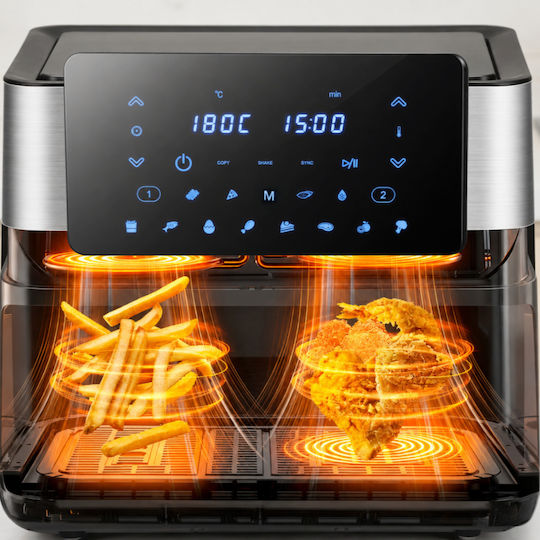 Air Fryer cu Două Coșuri Detașabile 8l Negru ZN1RCK3QWS2367