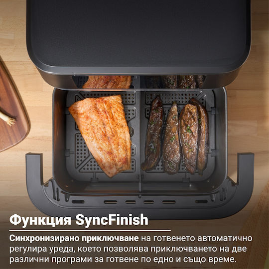 Instant Pot Vortex Versazone Air Fryer με Διπλό Αποσπώμενο Κάδο 12lt Μαύρο