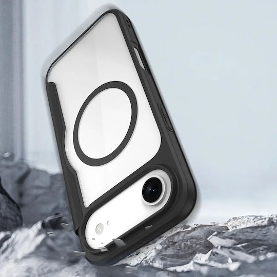 Dux Ducis Skin X Pro Калъф Iphone 17 Air Портмоне Magsafe Съвместим Черен