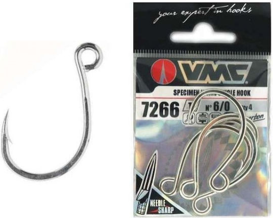 VMC 7266 Ti Hi-Carbon Stainless Steel Extra Wide Gap Fishing Hooks No4/0