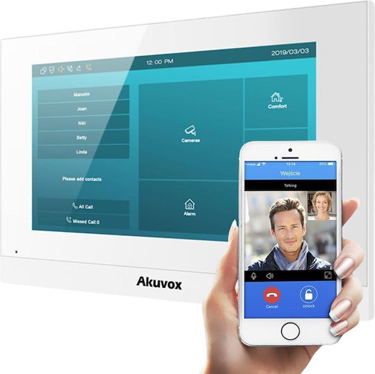 Akuvox Комплект Аудио Интерком Wi-Fi Бял