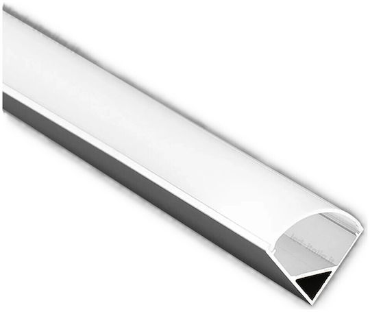 LED-Aluminiumprofil Ecke Led-Streifen Opal Abdeckung 2m V-tac 30x30mm 24302vt
