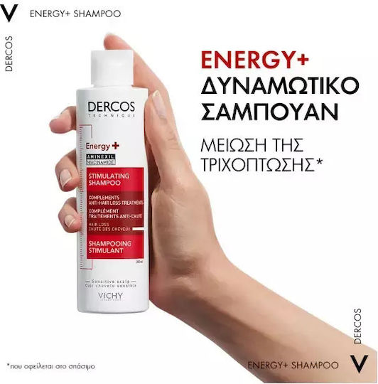 Vichy Dercos Energy+ Σαμπουάν κατά της Τριχόπτωσης για Όλους τους Τύπους Μαλλιών 200ml